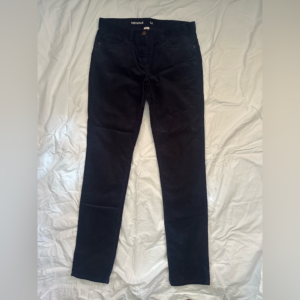 Crewcuts Navy Corduroy Toothpick Jeans - size 14 girls